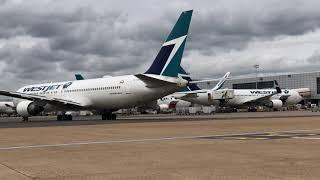 Triple WestJet 767 Action at London Gatwick