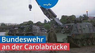 "Uns rennt die Zeit davon" - Bundeswehreinsatz mit Bergepanzern an der Carolabrücke | MDR