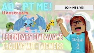 HUGE Adopt Me Giveaway NEON LEGENDARY + FREE ROBUX  Live