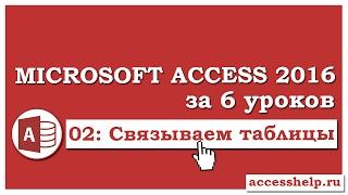 Как связать таблицы в базе данных Microsoft Access 2016