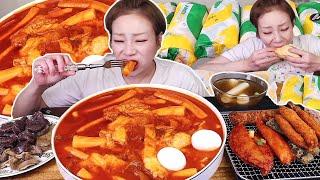 먹고 싶은 대로 본식은 우리할매떡볶이에 여러가지 사이드 후식은 서브웨이~!! 240924/Mukbang, eating show