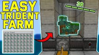 EASY Trident Farm Minecraft Bedrock 1.21+ (Bedrock/Mcpe/Ps4/Xbox)