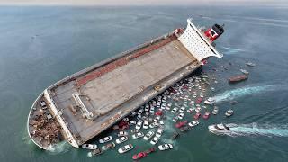 Company Lost $401 Million: 4,500+ Luxury Cars Sunk in the Worst Car Carrier Roro Ship Disaster Ever