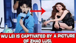 Wu Lei is captivated by a picture of Zhao Lusi.