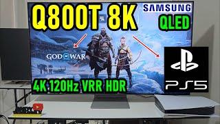 Samsung QLED Q800T 8K with PlayStation 5: God of War Ragnarok Gameplay