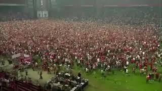 Danish limbs after Yussuf Poulsen’s goal against Peru yesterday