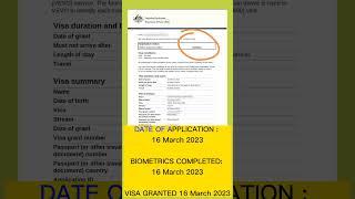 TOURIST VISA AUSTRALIA - VISA GRANTED 16 MARCH 2023 [ Multiple Entry ]