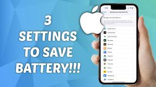 3 iPhone SETTINGS to Make BATTERY Last Longer!