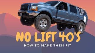 How I fit 40's With Almost NO LIFT on The Bobbed Excursion.