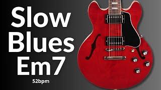 Slow Blues Guitar Backing Track in E Minor (Em7)