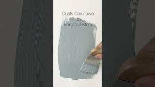 Dusty Cornflower by Benjamin Moore is a soothing serene blue paint color with subtle gray undertones