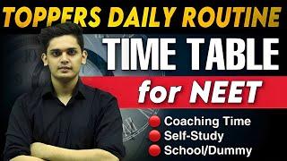 Toppers Daily Timetable For NEET| Best Timetable to crack NEET| Prashant Kirad|