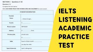 Student Information IELTS listening Test 2024  | IELTS Listening Practice Test With Answer