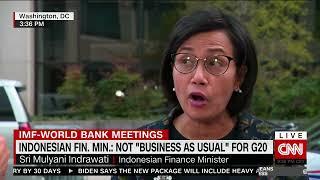 Indonesian Finance Minister: Not "business as usual" for G20