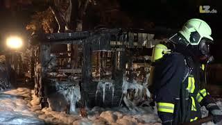 Feuer hinterlässt Zerstörung auf dem Campinplatz in Elbrinxen
