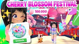 BUYING EVERYTHING IN THE *CHERRY BLOSSOM FESTIVAL* in Adopt Me! (roblox)