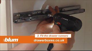 Blum Tandembox Antaro - shallow replacement kitchen drawer box - 2 of 3   Fit the drawer runners