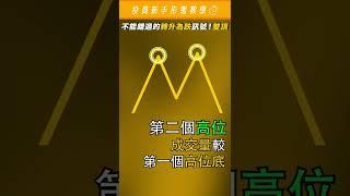 【形態教學】甚麼是雙頂？【投資新手｜後市分析】