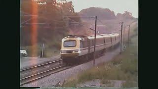 British Rail 1989  - HST set with failed 91004 on the rear