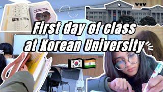 First day of class in South Korea !! | Indian in korea | University Vlog | Student Life Abroad