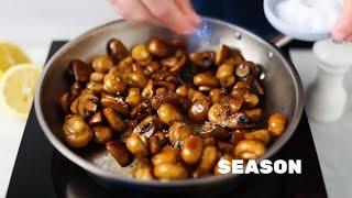 How to sauté mushrooms.  The easy way to cook mushrooms in pan