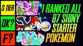 I Ranked ALL 87 Starter Pokemon Shiny Forms | Mr1upz