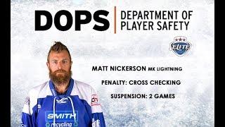 Elite League Department of Player Safety - Matt Nickerson