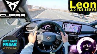 2025 Cupra Leon Sportstourer 2.0 TDI 150 PS  TOP SPEED POV Drive I Fuel Consumption | No Speed Limit