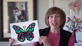 PPLD KidsMAKE  Black Glue and Watercolor Butterflies