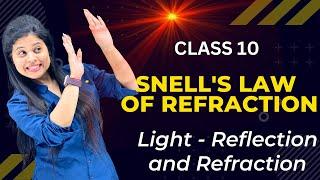 Snell's Law Of Refraction | Chapter 9 | Light Reflection and Refraction | Class 10 Science | NCERT