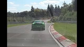 Nürburgring Nordschleife Touristenfahrten - behind a jumping Porsche 911 GT3 RS at Pflanzgarten