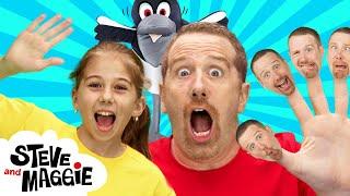 Finger Family Halloween Monsters + Dollshouse & Wheels on the Bus | Best Steve and Maggie for Kids