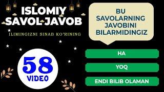 Islomiy savol javob #58 diniy savol javoblar | исломие савол жавоб Abdullloh domla #savoltv 2024