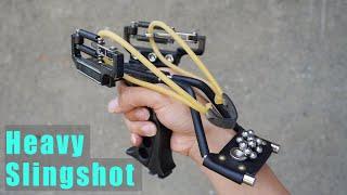 Springs added slingshot,awesome creative slingshot review,heavy-weight solid stable and powerful