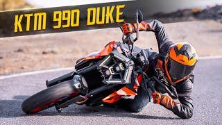 KTM 990 DUKE - MAX. LEAN ANGLE & ROAD TEST | RokON VLOG 153