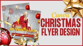 Christmas Party Flyer Design | How To Design A Christmas Flyer | Canva Tutorial | 25 Days of Canva