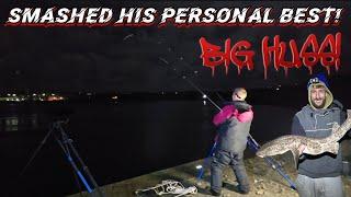 THE HERO CAUGHT THIS BIG BULL HUSS! | Holyhead Breakwater Fishing | #djimicmini best fishing mic