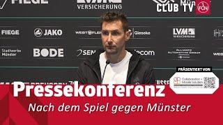 Die PK mit Sascha Hildmann & Miroslav Klose  | Preußen Münster - 1. FC Nürnberg 0:1