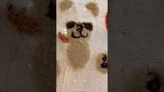 Teddy Bear Rug  #asmr #rugs #tufting #teddybear #emojis #rugmaking #process  #diy #art #bear #rug