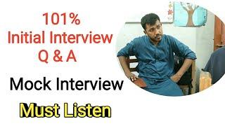 101% Initial Interview Question and Answer from Sir waqar Waheed | Important Interview Pak Army