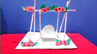 how to make paper jhula || paper ka jhula kaise banaen || jhula making for laddu gopal