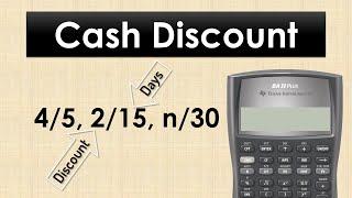 Cash Discount - How to interpret and solve problems