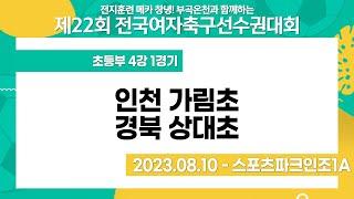 2023 여자축구 선수권ㅣ인천 가림초vs경북 상대초ㅣ초등부 4강ㅣ창녕스포츠파크인조1Aㅣ전지 훈련메카창녕! 부곡 온천과 함께하는 제22회전국여자축구선수권대회ㅣ23.08.10