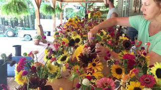 flowers on porch at fireside farm