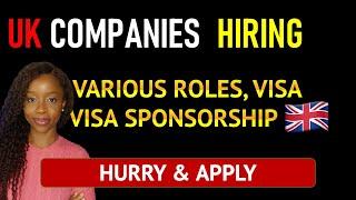 APPLY NOW! UK COMPANIES HIRING NOW | UK VISA SPONSORSHIP JOBS | | TIER 2 VISA JOBS