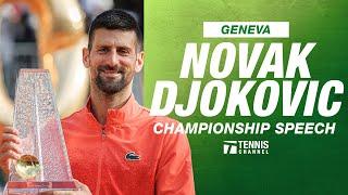 Novak Djokovic Wins 100th Career Title | Geneva Championship Speech