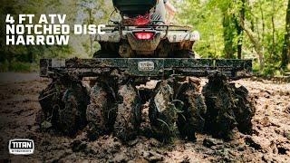 4 FT ATV Notched Disc Harrow | Titan Attachments