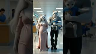 CUTE FAMILY  GKYS WOLVES STORY  PART1 #ai #cat #catshorts #kitten #cutecat