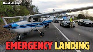 FUEL EXHAUSTION, Cessna 172B makes Emergency Landing on Highway in VA
