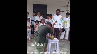 Green coconut Breaking Safiullah MMA Indian Team Shifu Prabhakar Reddy Nellore City +91 9849465401